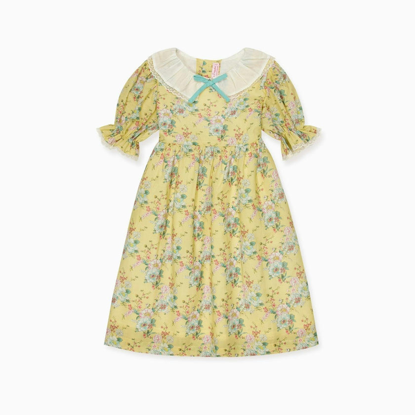 Yellow Floral Willow Girl Dress