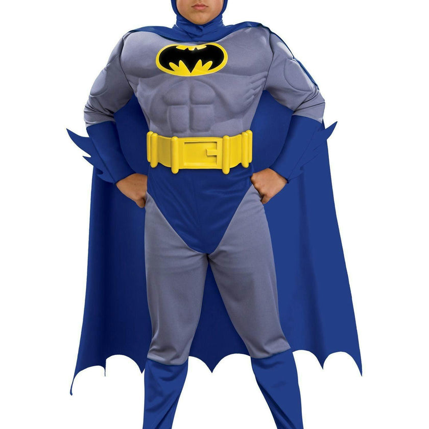 The Brave and the Bold Dlx Boys' Muscle Batman Costume