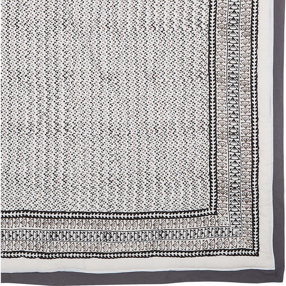 Block-Printed Cotton Crib Quilt