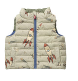 Boys Reversible Riley Vest - Space Rocket