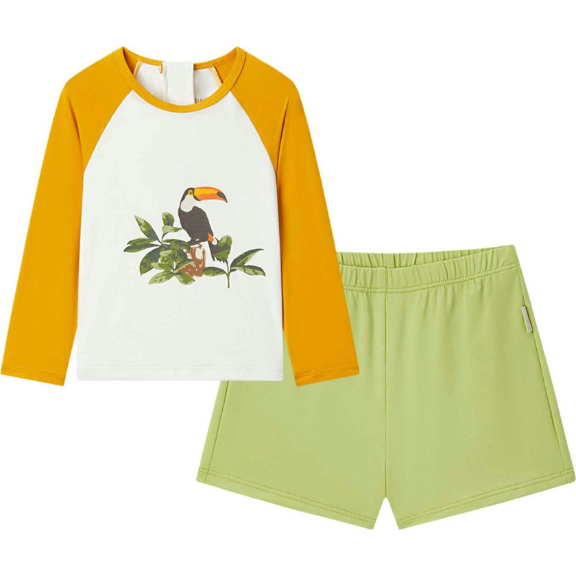 Island Long Sleeve Shirt & Trunks Swim Set