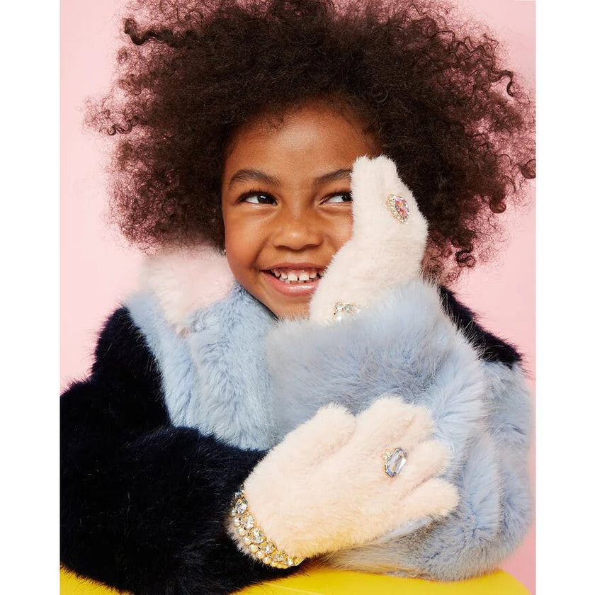 Cotton Candy Jeweled Gloves