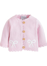 Crochet Cardigan - Pink Bow
