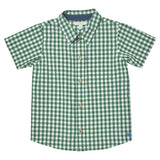 Boys Jack Shirt - Green White Check