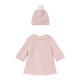 Newborn Girl Knit Coat with Hood