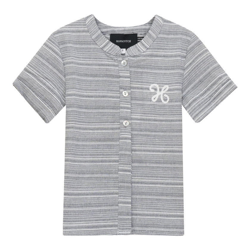 Woven Crinkle Stripe Shirt