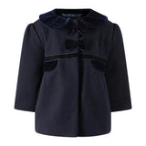 Baby Navy Bow Coat