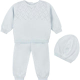 Lux Pointelle Knit Set w/Hat