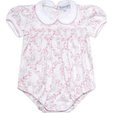 Pink Bears Trellace Smocked Bubble