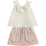 Strap Bow Shorts Set