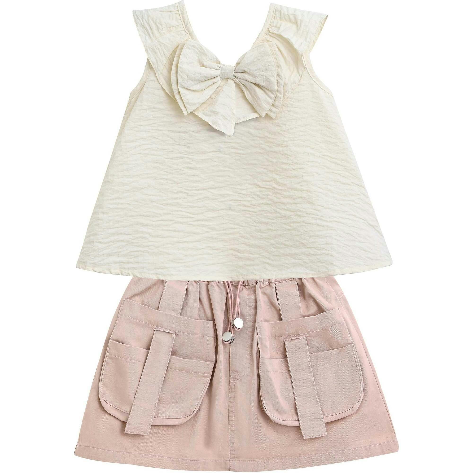 Strap Bow Shorts Set