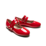 Red Dorothea Banded Patent Flats