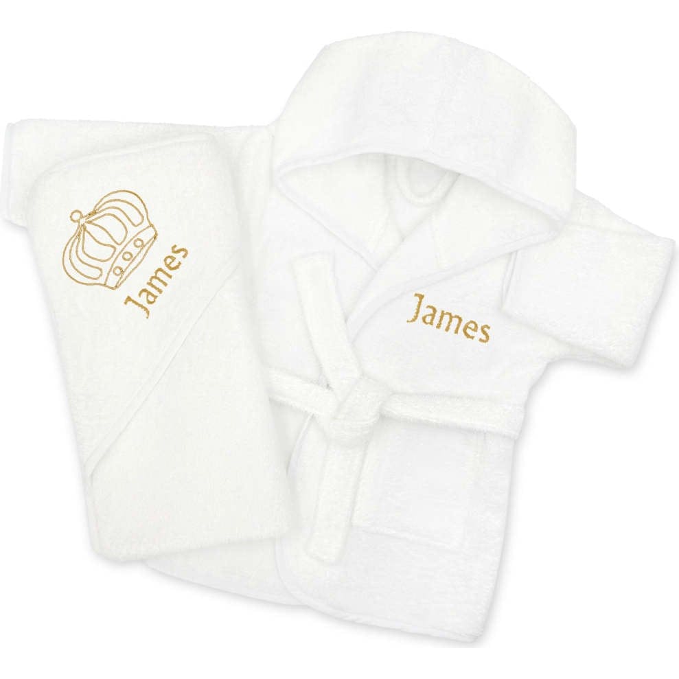 Personalized Little Prince Cozy Cuddles Gift Set, White