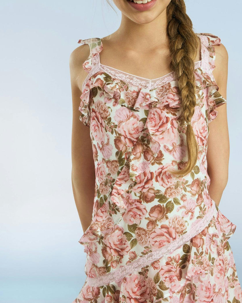 Camellia Frill Mini Dress