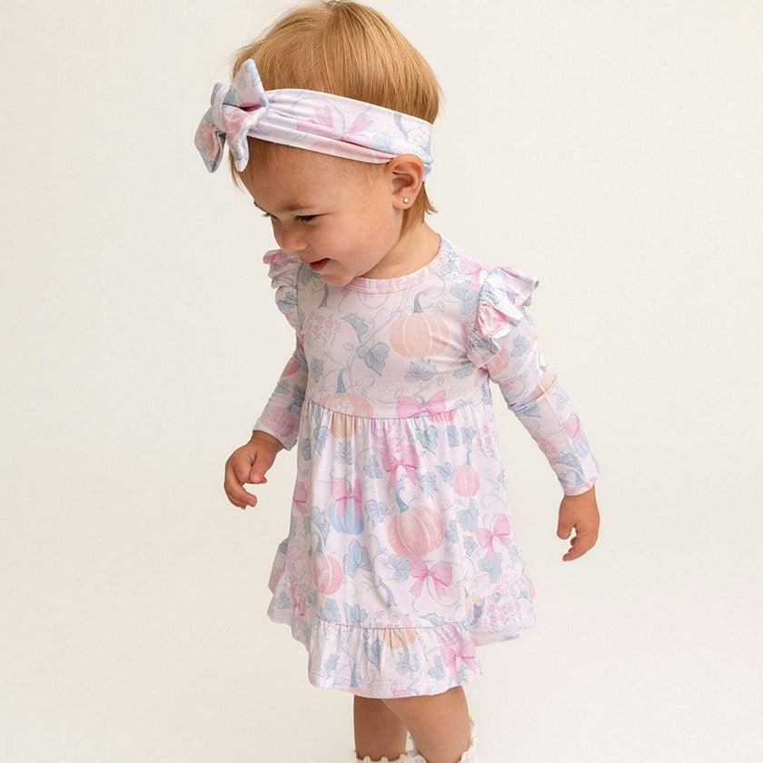 Posh Pumpkins Ruffled Bodysuit Dress