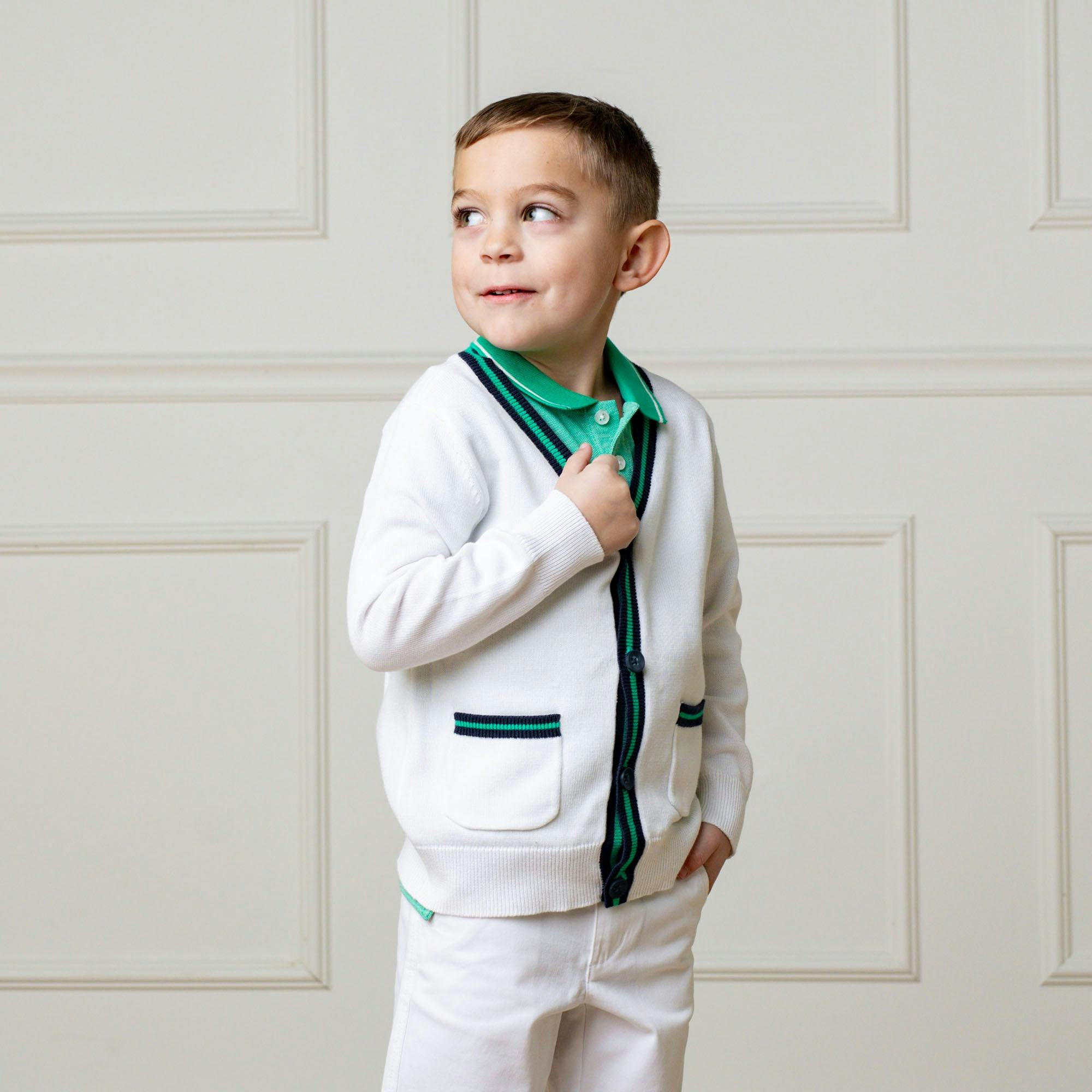 Organic Tipped Cardigan