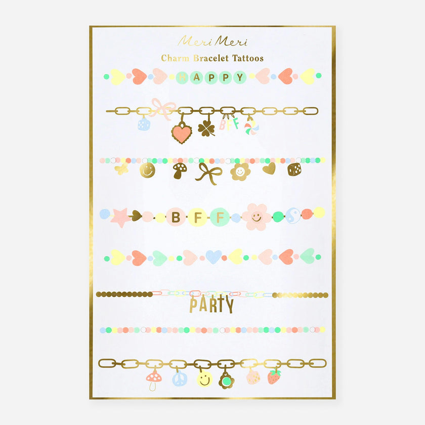 Charm Bracelet Temporary Tattoos