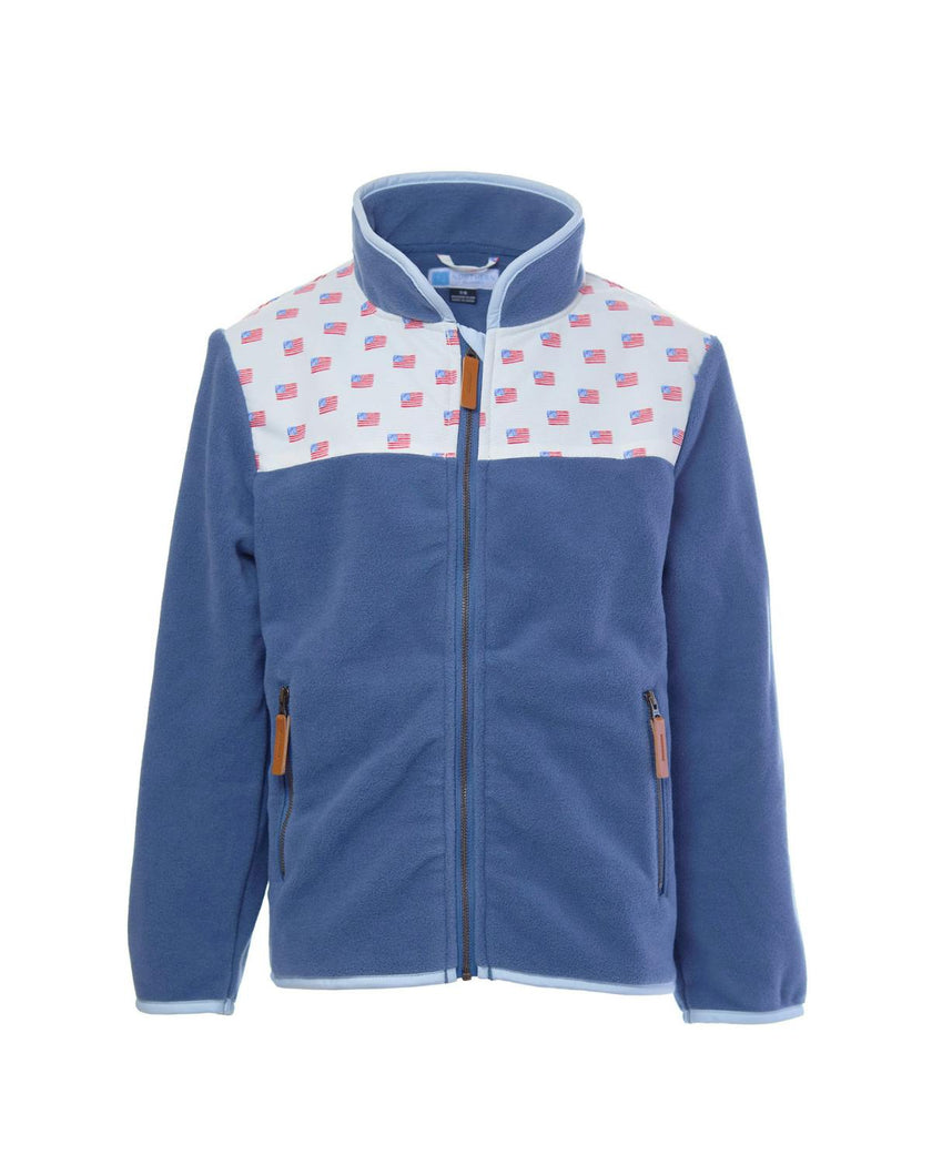Kids American Flag Fleece Jacket