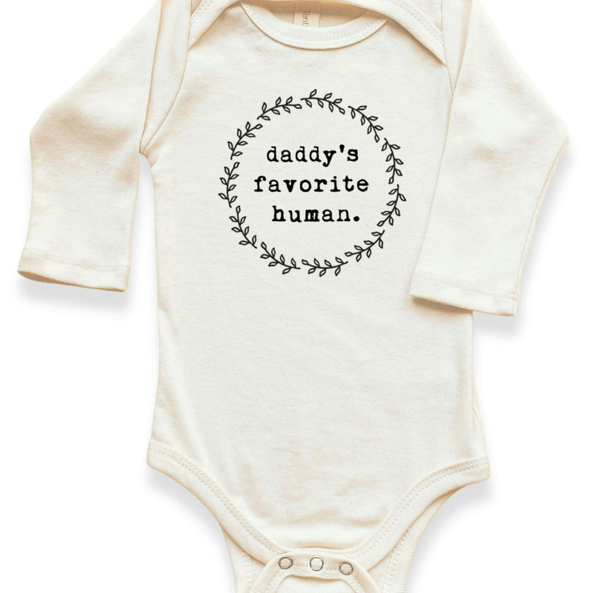 Daddy's Favorite Human Organic Bodysuit Long Sleeve