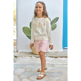 TARTINE ET CHOCOLAT Embroidered Floral Sweater - Nacre