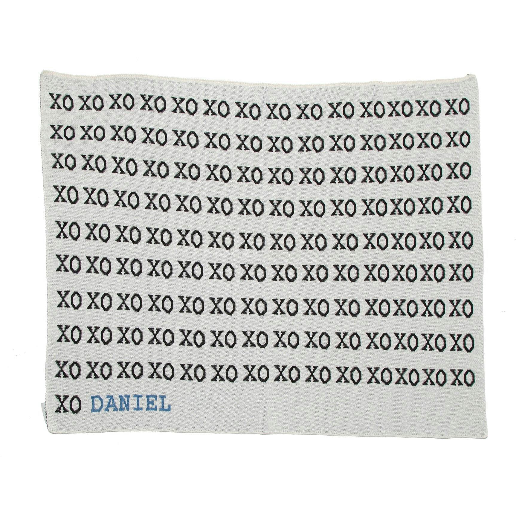 Custom Personalized Baby Sustainable Knit Throw Blanket - Typewriter