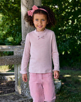 Button & Bow Sparkle Knitted Top