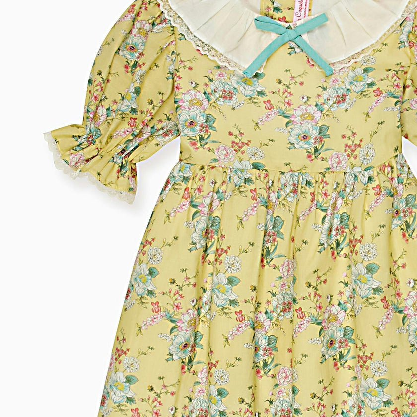 Yellow Floral Willow Girl Dress