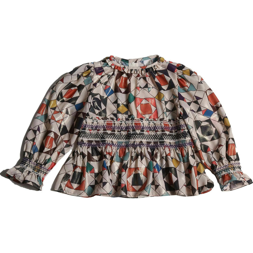 LUNA SMOCKED BLOUSE