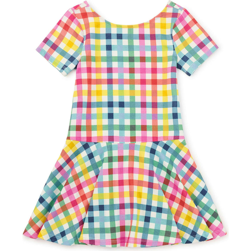 Short Sleeve Skater Dress, Riviera Plaid