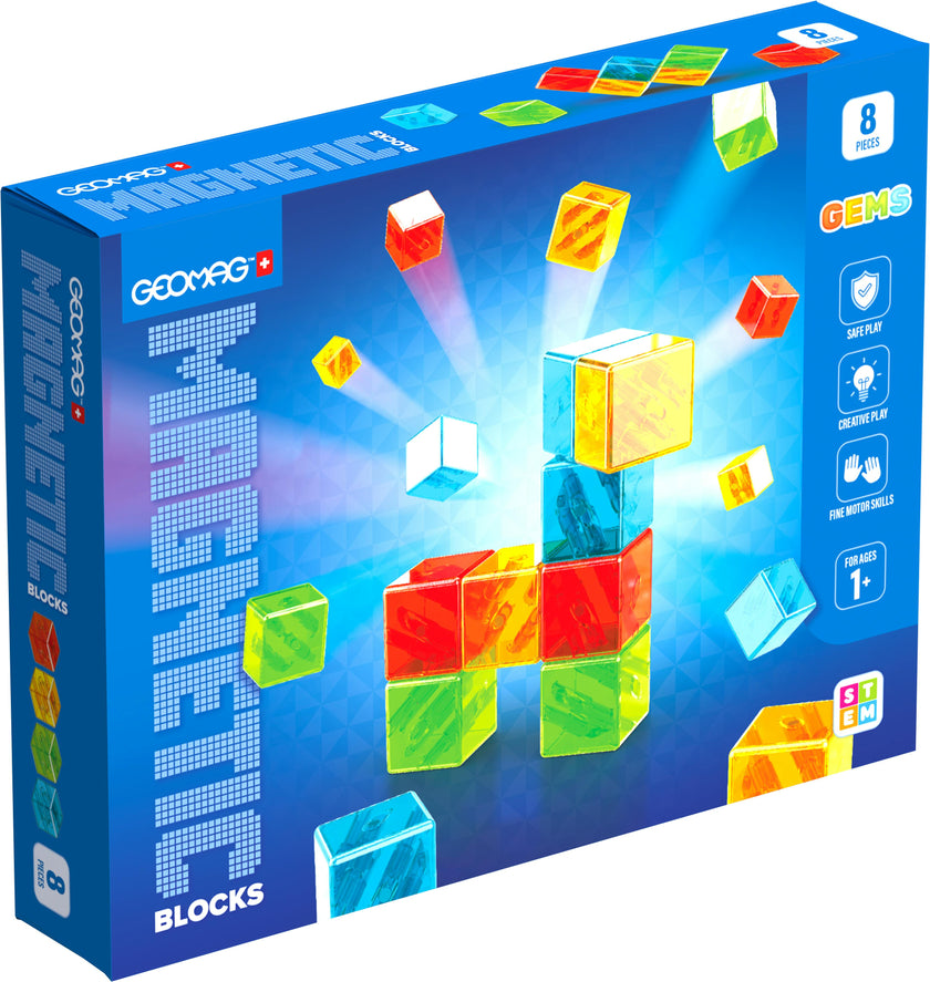 Geomag Magnetic Blocks Gems 8 Piece Set