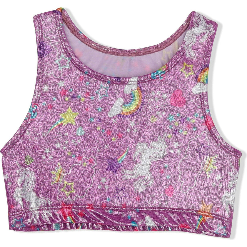 Lavender Sports Bra Crop, Purple