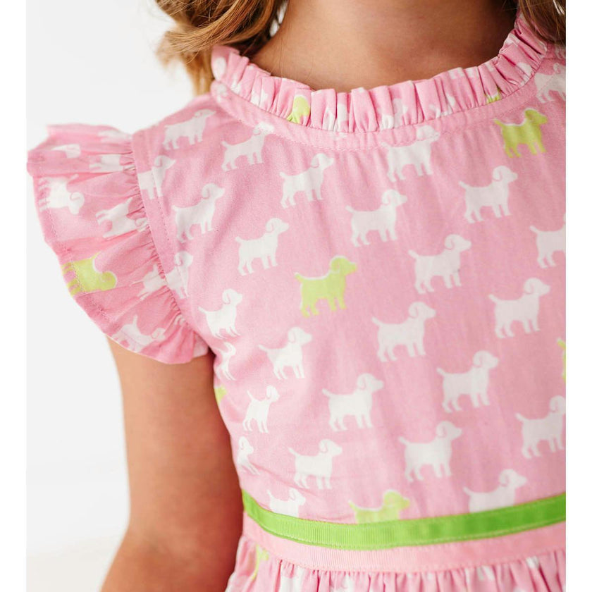 Puppies Ruffle Dress