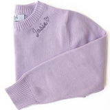 Monogram Embroidered Crewneck Sweater with Glitter