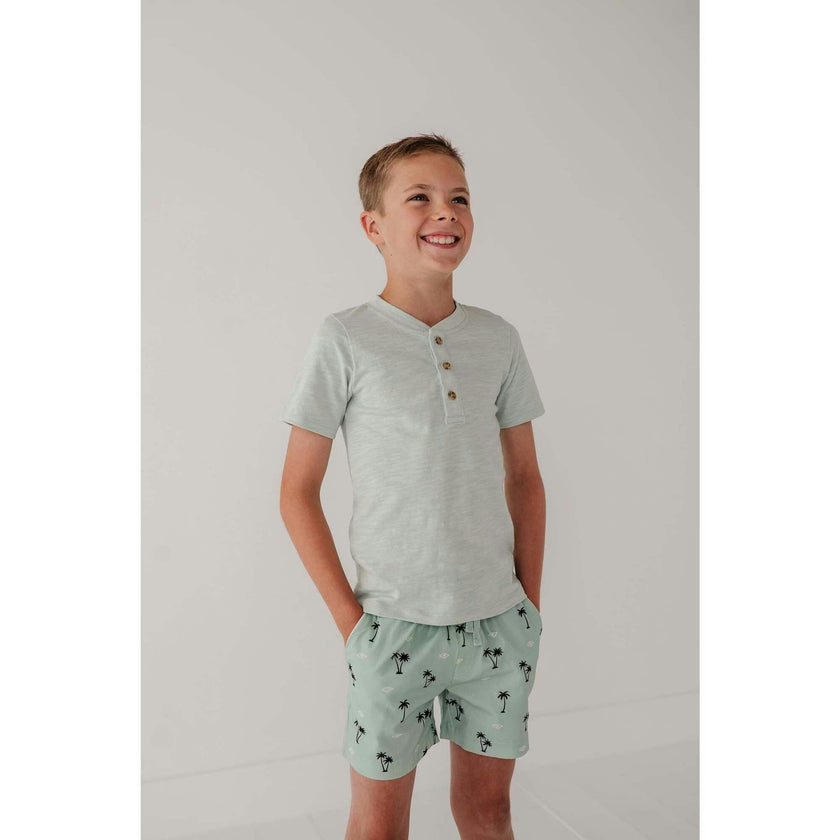 Short Sleeve Henley Shirt