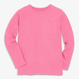 Kids long sleeve slub pocket tee