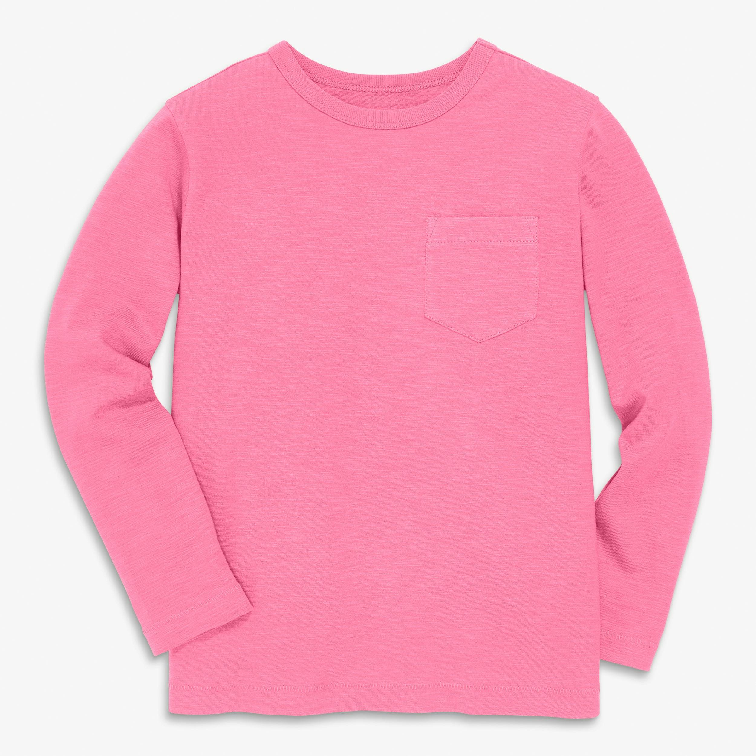 Kids long sleeve slub pocket tee