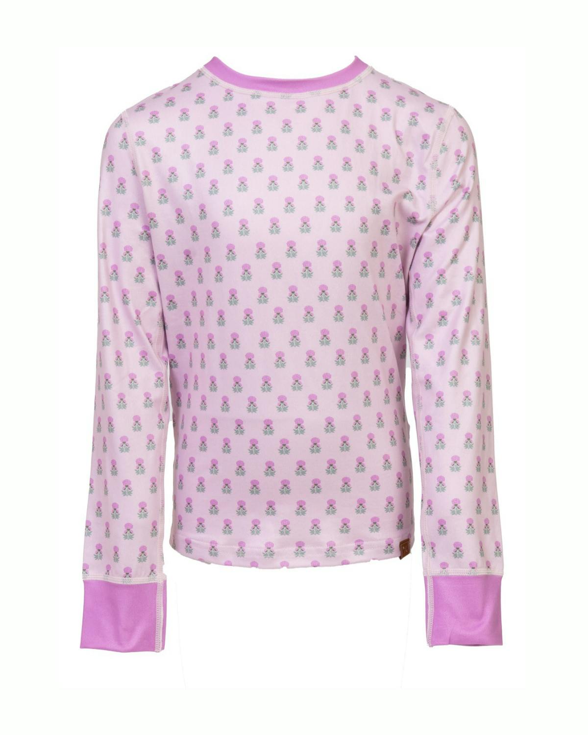 Kids Base Layer Set in Pink Marigold