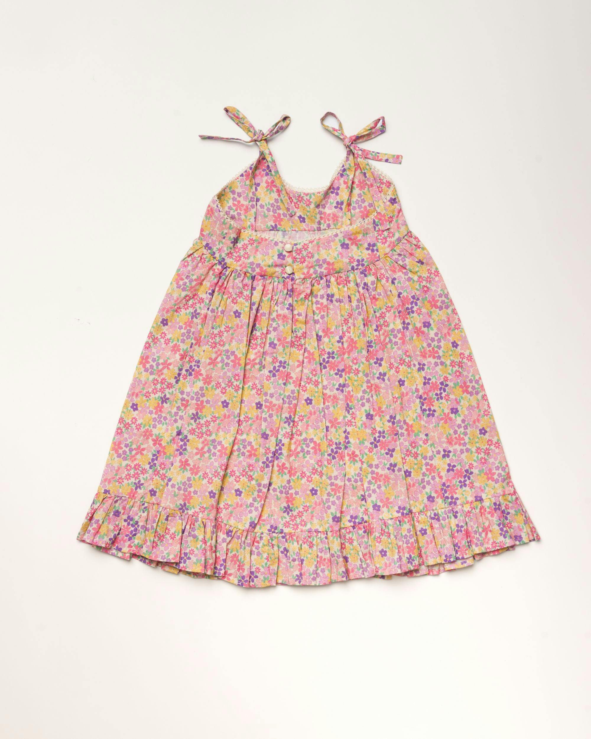 Alena Dress - Emma Floral Purple print