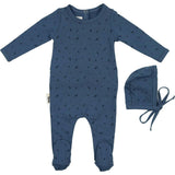 Elegant Leaves Footie and Beanie Set