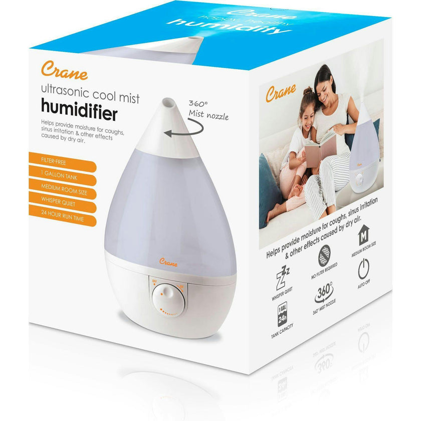 Ultrasonic Cool Mist Drop Shape Humidifier