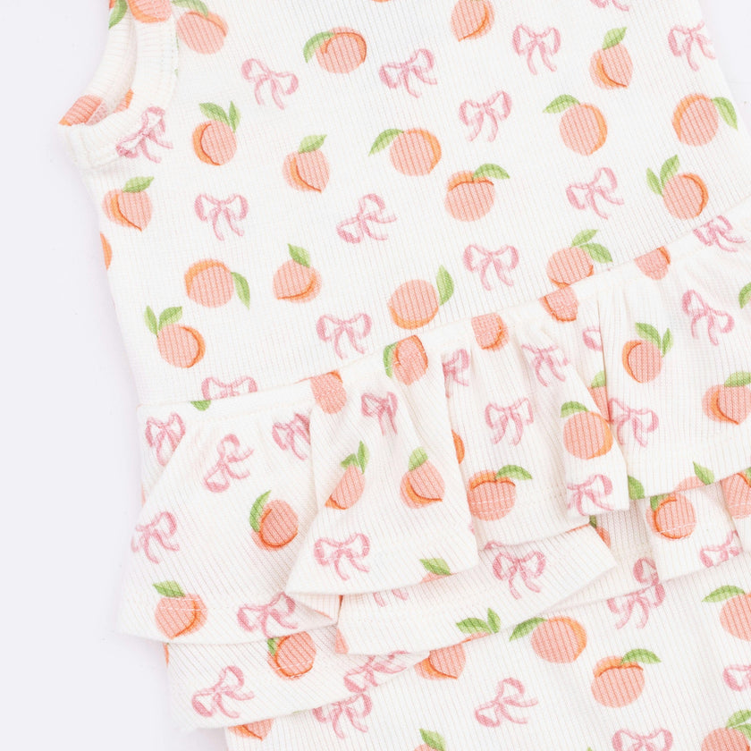 Little Peaches - Ruffle Tank Bodysuit