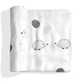 Hedgehogs and Mushrooms Bamboo Swaddle