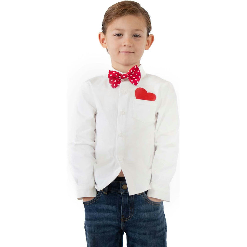 Jr Star Child Heartbreaker White Shirt with Bow Tie