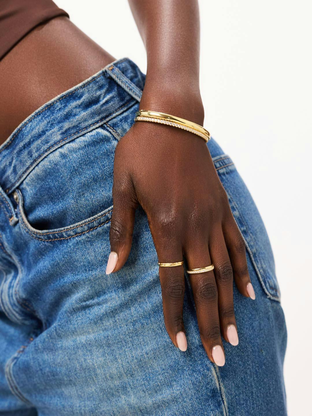 Gold Bangle Bracelet - Juliette