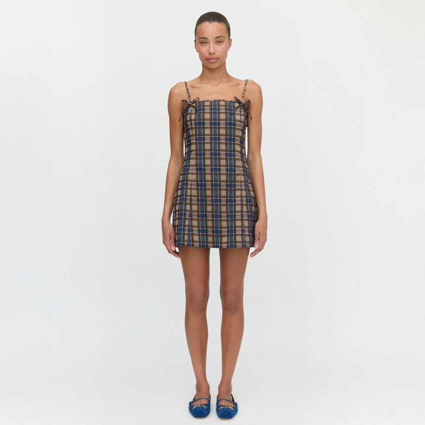 The Rennie Dress - Brown Spencer Plaid