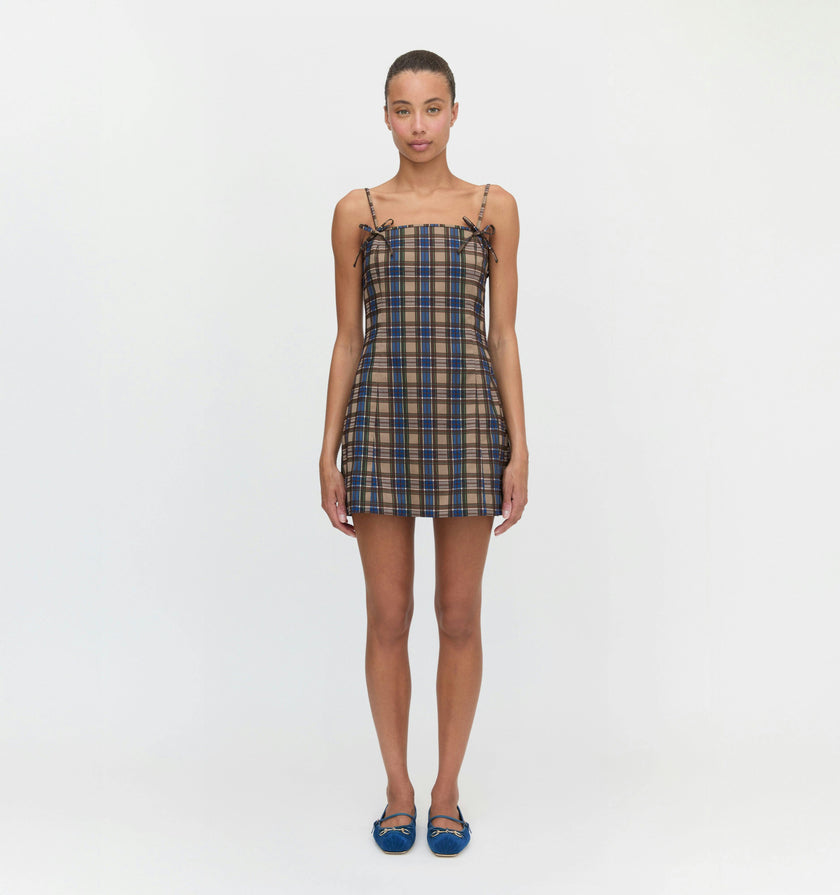 The Rennie Dress - Brown Spencer Plaid