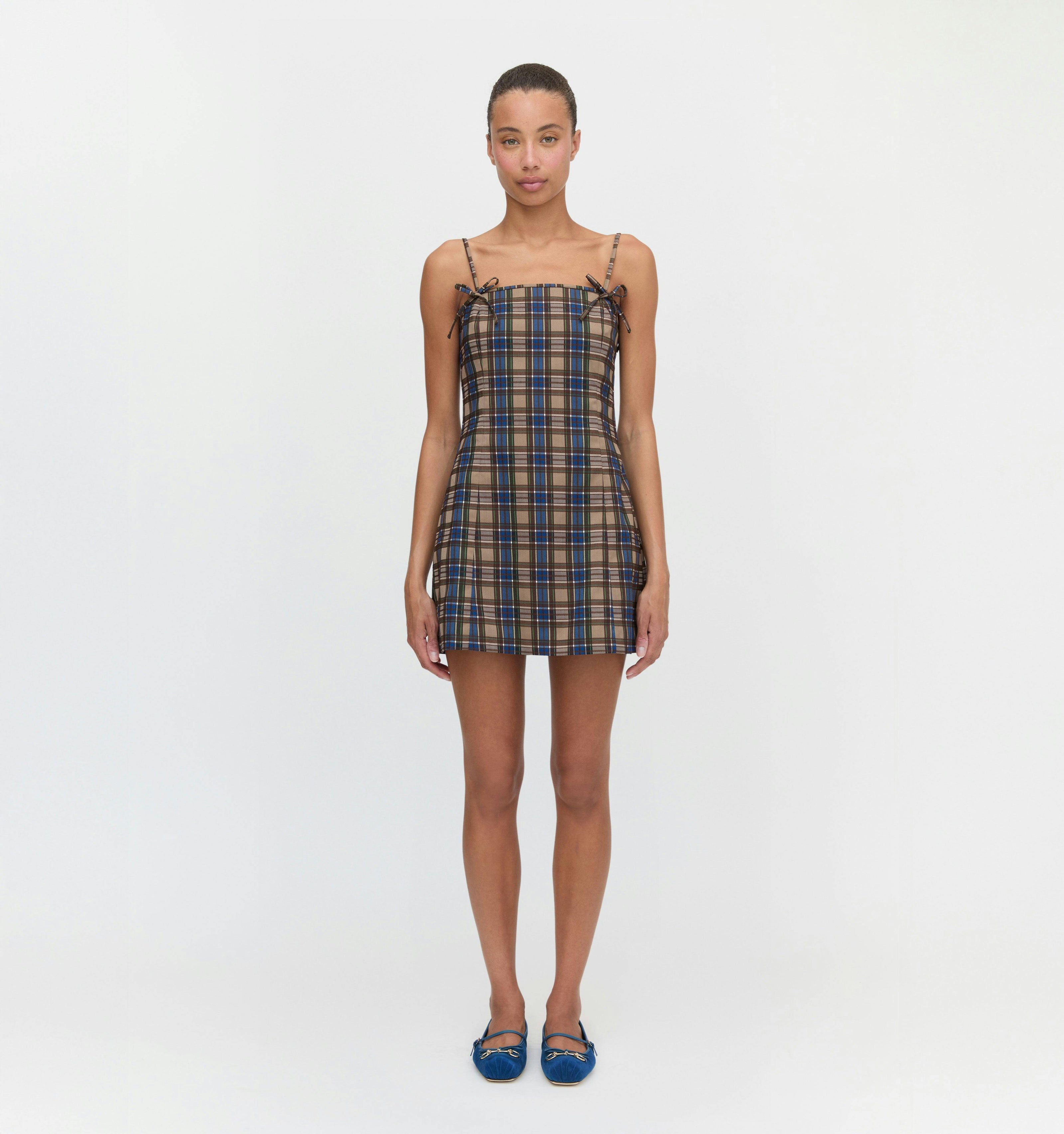 The Rennie Dress - Brown Spencer Plaid