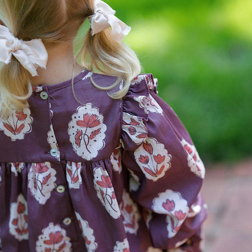 Britta Dress in Intaglio Maroon