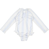 L/S Cherry Swimsuit in Blue Striple