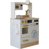 Teamson Kids Little Chef Lake Tahoe Wooden Play Kitchen - Washer & Mini Garden